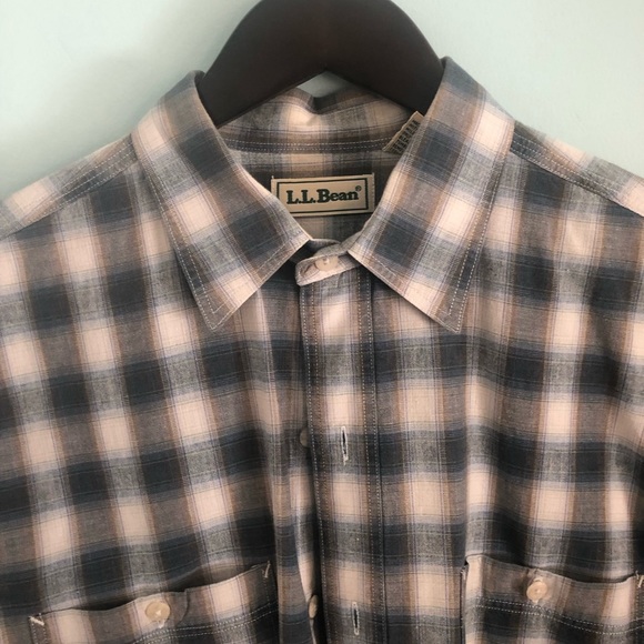 L.L.Bean Wrinkle-Resistant Plaid Short Sleeve - Picture 2 of 10